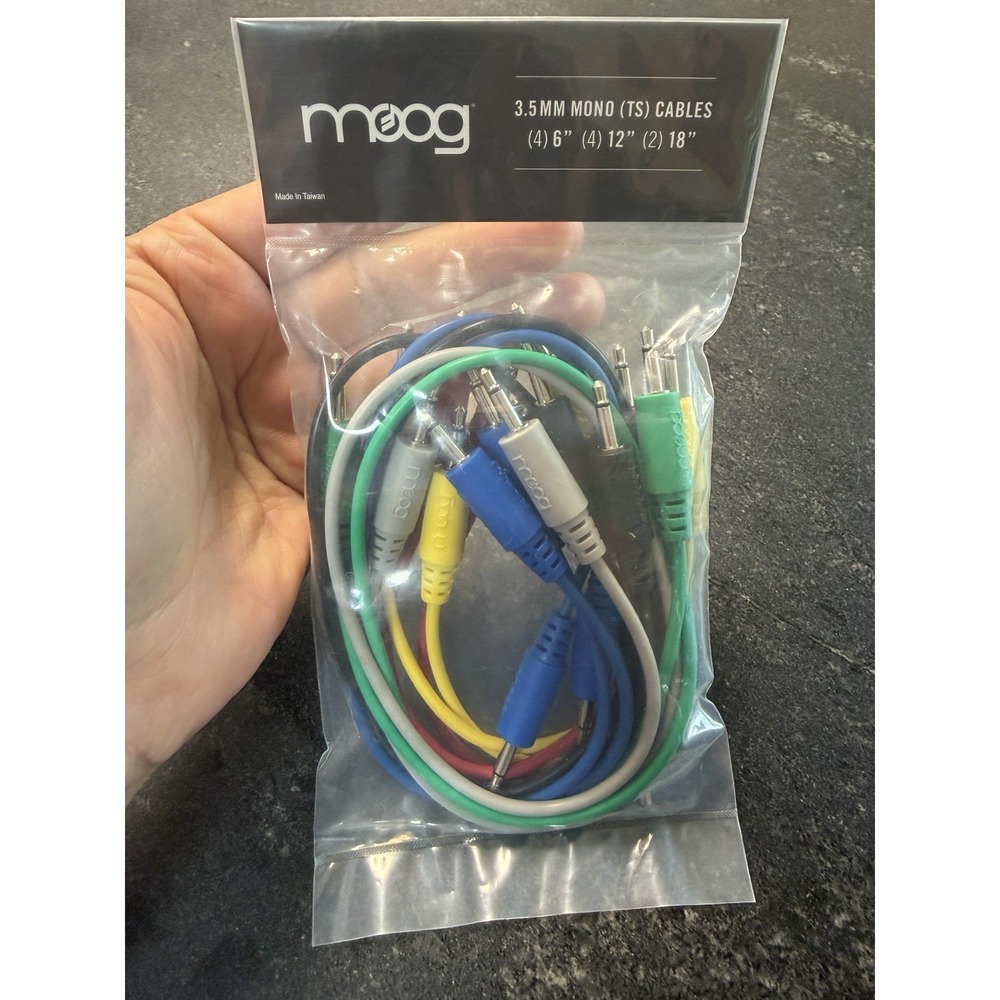 Moog Sound Studio 3.5mm Mono TS Modular Patch Cables 10 Pack NEW SEALED